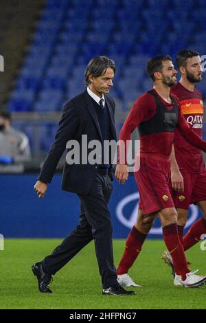 Fabrizio Corradetti / LaPresse Oktober 18st 2020 Rom, Italien Sport Soccer Roma vs Lazio - Italienische Fußball-Liga A Tim 2018/2019 - Olimpico-Stadion. Im Bild: Stockfoto