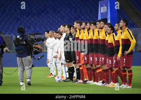 Fabrizio Corradetti / LaPresse Oktober 18st 2020 Rom, Italien Sport Soccer Roma vs Lazio - Italienische Fußball-Liga A Tim 2018/2019 - Olimpico-Stadion. Im Bild: Stockfoto