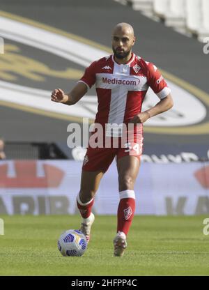 Marco Bucco/LaPresse 18. Oktober 2020 Cesena , Italien Sportfußball Spezia vs Fiorentina - Italienische Fußballmeisterschaft Liga A Tim 2020/2021 - Orogel Stadium Dino Manuzzi. Im Bild: Sofyan Amramat in Aktion Stockfoto