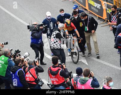 Foto: Jennifer Lorenzini/LaPresse 20 ottobre 2020 Italia Sport Cicismo Giro d'Italia 2020 - edizione 103 - Tappa 16- Da Udine a San Daniele Nella foto: TRATNIK Jan BAHRAIN - MCLAREN vincitore di tappa Foto: Jennifer Lorenzini/LaPresse 20. Oktober 2020 Italien Sport Cycling Giro d'Italia 2020 - 103. Ausgabe - Etappe 16- ITT - von Udine nach San Daniele im Bild: TRATNIK Jan BAHRAIN - MCLAREN Etappensieger Stockfoto