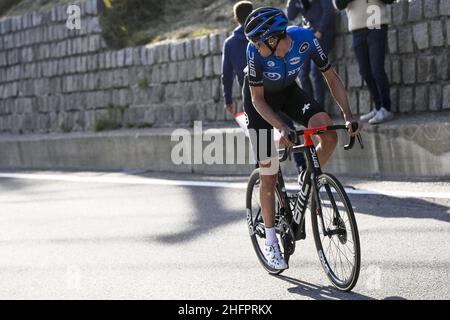 Fabio Ferrari/LaPresse 21. Oktober 2020 Italien Sport Cycling Giro d'Italia 2020 - Ausgabe 103th - Etappe 17 - von Bassano del Grappa bis Madonna di Campiglio im Bild: Ben O'Connor (NTT Pro Cycling Team) Sieger des Rennens Stockfoto