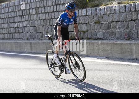 Fabio Ferrari/LaPresse 21. Oktober 2020 Italien Sport Cycling Giro d'Italia 2020 - Ausgabe 103th - Etappe 17 - von Bassano del Grappa bis Madonna di Campiglio im Bild: Ben O'Connor (NTT Pro Cycling Team) Sieger des Rennens Stockfoto