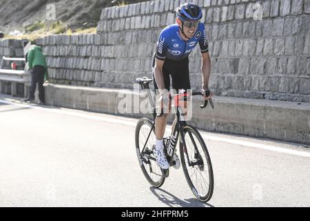 Fabio Ferrari/LaPresse 21. Oktober 2020 Italien Sport Cycling Giro d'Italia 2020 - Ausgabe 103th - Etappe 17 - von Bassano del Grappa bis Madonna di Campiglio im Bild: Ben O'Connor (NTT Pro Cycling Team) Sieger des Rennens Stockfoto