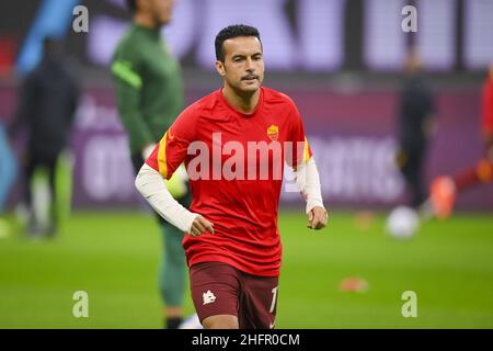 Fabio Rossi/AS Roma/LaPresse 26/10/2020 Mailand (Italien) Sport Soccer Mailand-Roma Italienische Fußball-Meisterschaft Liga Serie A Tim 2020/2021 - Stadio San Siro im Bild: Pedro Stockfoto