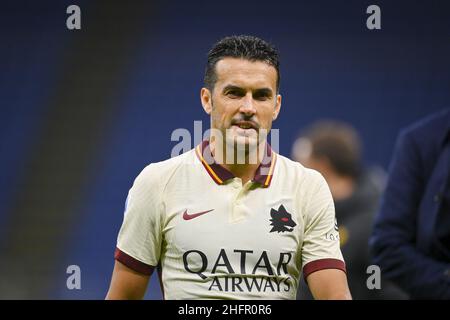 Fabio Rossi/AS Roma/LaPresse 26/10/2020 Mailand (Italien) Sport Soccer Mailand-Roma Italienische Fußball-Meisterschaft Liga Serie A Tim 2020/2021 - Stadio San Siro im Bild: Pedro Stockfoto