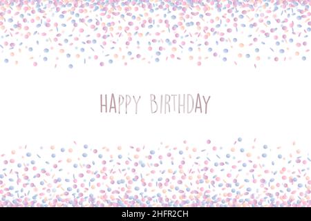 Alles gute zum Geburtstag Konfetti Hintergrund in bunten Pastellfarben Stock Vektor