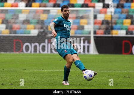 Andrea Bressanutti/LaPresse 01. November 2020 Udine, Italien Sportfußball Udinese vs. Mailand - Italienische Fußballmeisterschaft League A Tim 2020/2021 - Dacia Arena Stadion im Bild: romagnoli Stockfoto