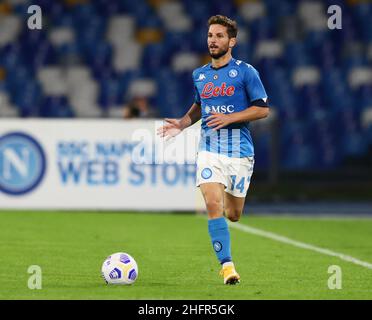 Alessandro Garofalo/LaPresse 01. November 2020 Neapel, Italien Sportfußball Napoli vs Sassuolo - Italienische Fußballmeisterschaft League A Tim 2020/2021 - San Paolo Stadion. Im Bild: Dries Mertens Napoli Stockfoto