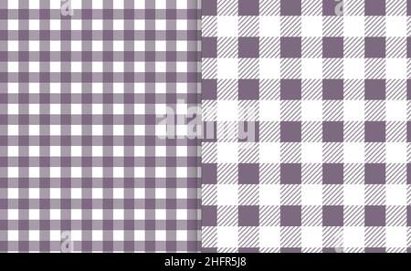 Vichy Nahtloses Set. Pastellfarbenes Gingham-Muster. Hintergrund für Ostern, Tapete, Decke. Stock Vektor