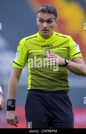 Fabio Rossi/AS Roma/LaPresse 08/11/2020 Genua (Italien) Sport Soccer Genua-Roma Italienische Fußball-Meisterschaft Liga Serie A Tim 2020/2021 - Stadio Luigi Ferraris im Bild: Massimiliano Irrati Stockfoto