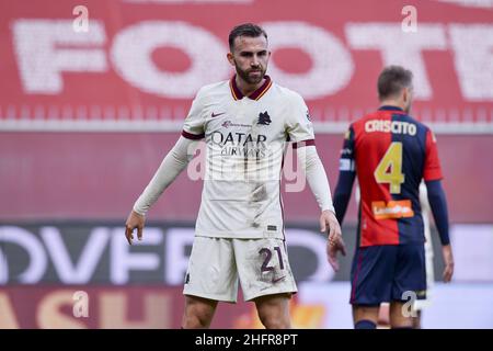 Fabio Rossi/AS Roma/LaPresse 08/11/2020 Genua (Italien) Sport Soccer Genua-Roma Italienische Fußball-Meisterschaft Liga Serie A Tim 2020/2021 - Stadio Luigi Ferraris im Bild: Borja Mayoral Stockfoto