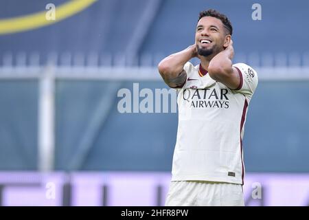 Fabio Rossi/AS Roma/LaPresse 08/11/2020 Genua (Italien) Sport Soccer Genua-Roma Italienische Fußball-Meisterschaft Liga Serie A Tim 2020/2021 - Stadio Luigi Ferraris im Bild: Bruno Peres Stockfoto