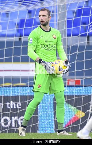 Fabio Rossi/AS Roma/LaPresse 08/11/2020 Genua (Italien) Sport Soccer Genua-Roma Italienische Fußball-Meisterschaft Liga Serie A Tim 2020/2021 - Stadio Luigi Ferraris im Bild: Pau Lopez Stockfoto