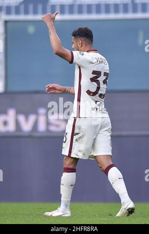 Fabio Rossi/AS Roma/LaPresse 08/11/2020 Genua (Italien) Sport Soccer Genua-Roma Italienische Fußball-Meisterschaft Liga Serie A Tim 2020/2021 - Stadio Luigi Ferraris im Bild: Bruno Peres Stockfoto