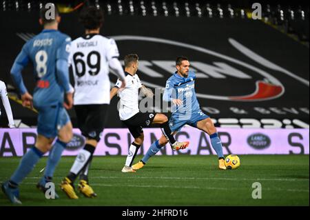 Massimo Paolone/LaPresse 21. November 2020 Cesena, Italien Sportfußball Spezia vs Atalanta - Italienische Fußballmeisterschaft League A Tim 2020/2021 - Stadion Dino Manuzzi im Bild: Rafael Toloi (Atalanta Bergamasca Calcio) in Aktion Stockfoto