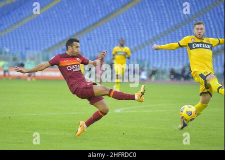 Fabio Rossi/AS Roma/LaPresse 22/11/2020 Rom (Italien) Sport Soccer Roma-Parma Italienische Fußballmeisterschaft Liga Serie A Tim 2020/2021 - Olympiastadion im Bild: Pedro Stockfoto