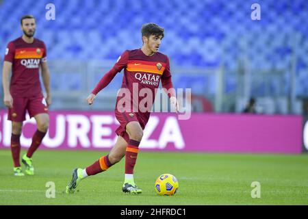 Fabio Rossi/AS Roma/LaPresse 22/11/2020 Rom (Italien) Sport Soccer Roma-Parma Italienische Fußballmeisterschaft Liga Serie A Tim 2020/2021 - Olympiastadion im Bild: Gonzal Villar Stockfoto