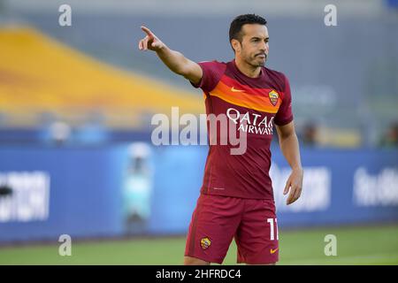 Fabio Rossi/AS Roma/LaPresse 22/11/2020 Rom (Italien) Sport Soccer Roma-Parma Italienische Fußballmeisterschaft Liga Serie A Tim 2020/2021 - Olympiastadion im Bild: Pedro Stockfoto