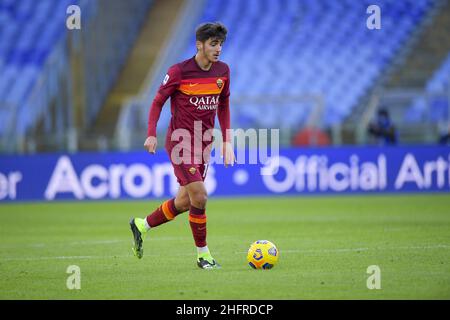 Fabio Rossi/AS Roma/LaPresse 22/11/2020 Rom (Italien) Sport Soccer Roma-Parma Italienische Fußballmeisterschaft Liga Serie A Tim 2020/2021 - Olympiastadion im Bild: Gonzalo Villar Stockfoto