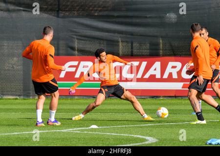 Fabio Rossi/AS Roma/LaPresse 25/11/2020 Rom (ITA) Trainingseinheit - Sportzentrum Fulvio Bernardini im Bild: Pedro Stockfoto