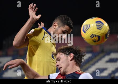 LaPresse/Alessandro Tocco 25. November 2020 Cagliari (Italien) Sport Soccer Cagliari Calcio vs Hellas Verona Italien Cup 2020/2021 "Sardegna Arena" Stadion&#xa0; im Bild:- Stockfoto