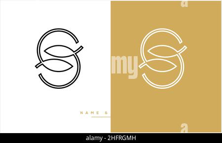 S, SS, abstrakte Buchstaben Logo Monogramm Stock Vektor