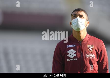 LaPresse - Fabio Ferrari 26. November 2020 Turin, Italien Sportfußball EXKLUSIV TURIN FC Turin FC gegen Virtus Entella - vierte Runde des Italienischen Pokals 2020/2021 - Stadion "Olimpico Grande Torino". Im Bild:Vianni Stockfoto