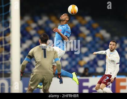 Alessandro Garofalo/LaPresse 26. November 2020 Neapel, Italien Fußballsport Napoli vs Rijeka - Europa League 2020/2021 - Stadion San Paolo. Im Bild: Faouzi Ghoulam Napoli Stockfoto