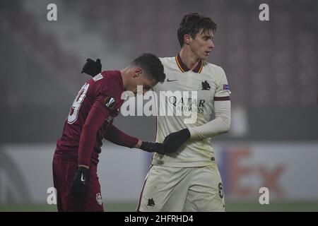 Fabio Rossi/AS Roma/LaPresse 26/11/2020 Cluj-Napoca (ROU) Sport Soccer CFR Cluj-Roma Europa League 2020/2021 - Stadio Constantin R&#x103;dulescu im Bild: Riccardo Calafiori Stockfoto