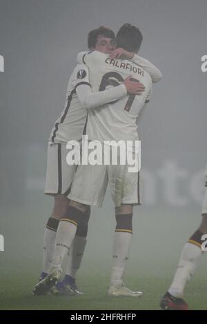 Fabio Rossi/AS Roma/LaPresse 26/11/2020 Cluj-Napoca (ROU) Sport Soccer CFR Cluj-Roma Europa League 2020/2021 - Stadio Constantin R&#x103;dulescu im Bild: Calafiori Stockfoto