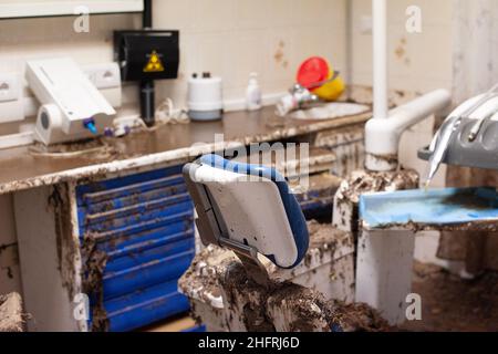 Alessandro Tocco/ LaPresse November 28, 2020,Bitti (Nu) - Nachrichten über Sardinien Italien - Sardinien : Überschwemmungen in Bitti auf dem Bild: Überschwemmungen in Bitti Stockfoto