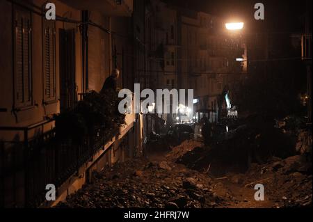 Alessandro Tocco/ LaPresse November 28, 2020,Bitti (Nu) - Nachrichten über Sardinien Italien - Sardinien : Überschwemmungen in Bitti auf dem Bild: Überschwemmungen in Bitti Stockfoto