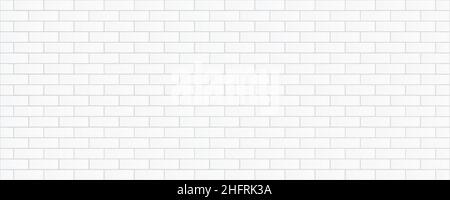 Weißer Ziegelstein Block Wand Textur Tapete Hintergrund Vektor Banner Illustration Material Grafik Ressource Stock Vektor