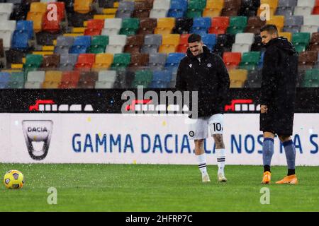 Andrea Bressanutti/LaPresse 06. Dezember 2020 Udine, Italien Sportfußball Udinese vs Atalanta - Italienische Fußballmeisterschaft League A Tim 2020/2021 - Dacia Arena Stadium im Bild: Feldcheck Stockfoto