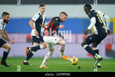 LaPresse - Spada 06. Dezember 2020 Genua ( Italien ) Sport Soccer A.C. Mailand- Saison 2020-2021 - Serie A Sampdoria vs Milan im Bild: Ante Rebic Stockfoto