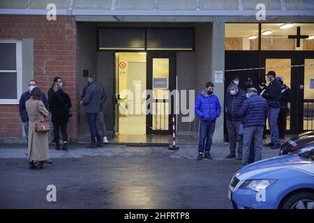 Alessandro La Rocca/ LaPresse 10-12-2020 Siena - Italy News die Begräbniskammer von Paolo Rossi im Krankenhaus S. Maria Le Scotte von SienaAuf dem Foto: Der Eingang des Krankenhauses Stockfoto