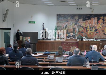 Davide Anastasi/LaPresse december 12, 2020 Catania, Italy News Matteo Salvini in Catania wegen der Anhörung zum Fall Gregoretti Stockfoto