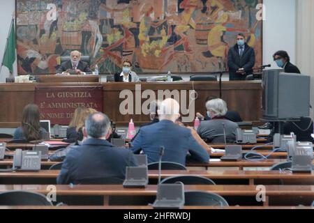 Davide Anastasi/LaPresse december 12, 2020 Catania, Italy News Matteo Salvini in Catania wegen der Anhörung zum Fall Gregoretti Stockfoto