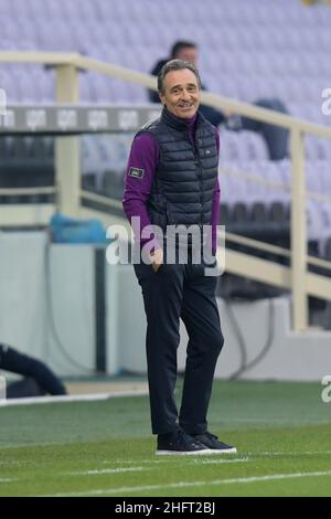 LaPresse - Jennifer Lorenzini 19 December 2020 Firenz(Italien) Sport Soccer Fiorentina - Hellas Verona Italienische Fußballmeisterschaft League A Tim 2019/ 2020 - Stadion "Artemio Franchi" im Bild: Cesare Prandelli, Trainer von Fiorentina Stockfoto