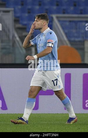 Fabrizio Corragetti / LaPresse 20st. Dezember 2020 Rom, Italien Sportfußball Lazio vs Napoli - Italienische Fußballmeisterschaft League A Tim 2020/2021 - Olympiastadion im Bild: Stockfoto