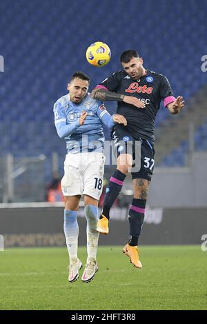 Fabrizio Corragetti / LaPresse 20st. Dezember 2020 Rom, Italien Sportfußball Lazio vs Napoli - Italienische Fußballmeisterschaft League A Tim 2020/2021 - Olympiastadion im Bild: Stockfoto