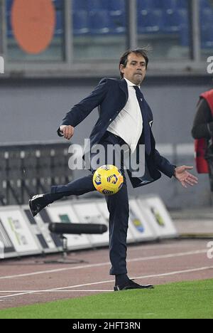 Fabrizio Corragetti / LaPresse 20st. Dezember 2020 Rom, Italien Sportfußball Lazio vs Napoli - Italienische Fußballmeisterschaft League A Tim 2020/2021 - Olympiastadion im Bild: Stockfoto