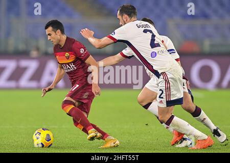 Fabio Rossi/AS Roma/LaPresse 23/12/2020 Rom (Italien) Sport Soccer Roma-Cagliari Italienische Fußballmeisterschaft League Serie A Tim 2020/2021 - Olympiastadion im Bild: Pedro Stockfoto