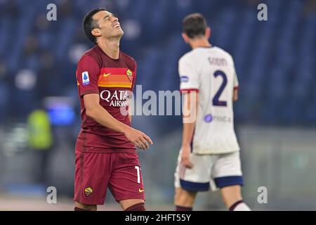 Fabio Rossi/AS Roma/LaPresse 23/12/2020 Rom (Italien) Sport Soccer Roma-Cagliari Italienische Fußballmeisterschaft League Serie A Tim 2020/2021 - Olympiastadion im Bild: Pedro Stockfoto