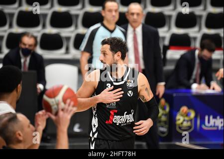 Massimo Paolone/LaPresse 27. Dezember 2020 Bologna, Italien Sportkorb Virtus Bologna vs Armani Milano - LBA Serie A UnipolSai - Virtus Arena im Bild: Marco Belinelli (Virtus Bologna) Stockfoto