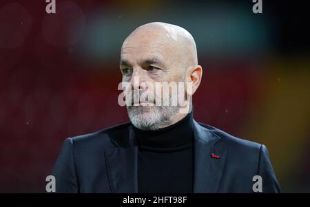 LaPresse - Spada Januar 3rd , 2021 Benevento ( Italien ) Sport Soccer A.C. Mailand- Saison 2020-2021 - Serie A Benevento vs AC Mailand im Bild: Stefano Pioli Stockfoto