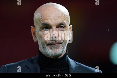 LaPresse - Spada Januar 3rd , 2021 Benevento ( Italien ) Sport Soccer A.C. Mailand- Saison 2020-2021 - Serie A Benevento vs AC Mailand im Bild: Stefano Pioli Stockfoto