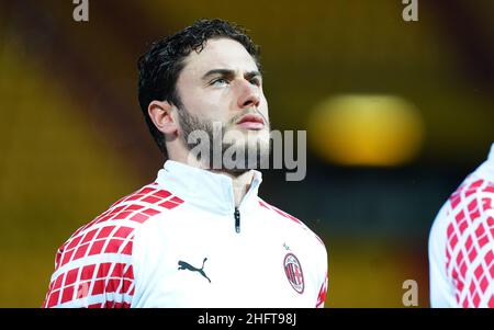 LaPresse - Spada Januar 3rd , 2021 Benevento ( Italien ) Sport Soccer A.C. Mailand- Saison 2020-2021 - Serie A Benevento vs AC Mailand im Bild: Davide Calabria Stockfoto