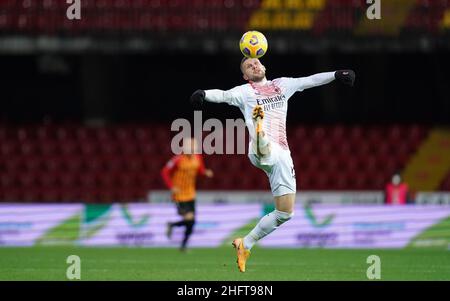 LaPresse - Spada Januar 3rd , 2021 Benevento ( Italien ) Sport Soccer A.C. Mailand- Saison 2020-2021 - Serie A Benevento vs AC Mailand im Bild: Ante Rebic Stockfoto