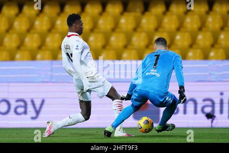 LaPresse - Spada Januar 3rd , 2021 Benevento ( Italien ) Sport Soccer A.C. Mailand- Saison 2020-2021 - Serie A Benevento vs AC Mailand im Bild: Rafael Leao Stockfoto